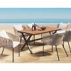 7-Piece Outdoor Dining Set, All-Weather Furniture Set with Chairs and Table, Dining Chairs with Metal Frame and PE Cushions – Cuddlewood - 2 of 4
