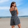 Women's Nautical Striped Romper with Waist Tie - Cupshe - 4 of 4
