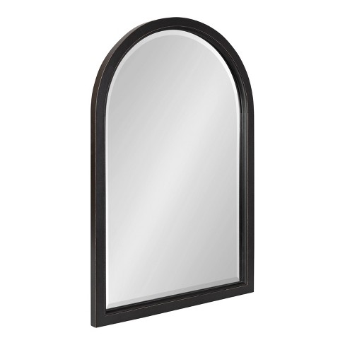 20 X 30 Hogan Wood Framed Arch Decorative Wall Mirror Black