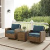 3pc Bradenton Outdoor Steel Swivel Rocking Chairs - Crosley
 - 2 of 4