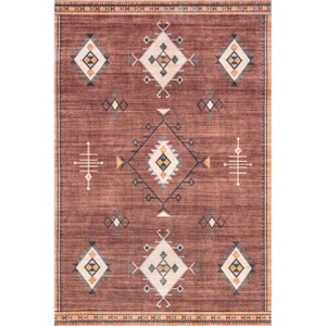 Nuloom Evalyn SpinClean Southwestern Machine Washable Area Rug - 1 of 4