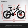 20 inch Girls Bike with Basket, Multiple Colors Womens Bike for 7-10 Years Old Kids, Bike with Basket for 7-10 Years Old Kids - 2 of 4