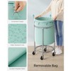 Laundry Hamper with Wheels Round Rolling Laundry Sorter Laundry Cart with Removable Bag - 4 of 4