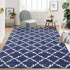 Living Room Rug Shaggy Textured Soft Indoor Trellis Throw Rug, Non-Shedding, Non-Slip Accent Carpet for Bedroom, Nursery, Office - 2 of 4