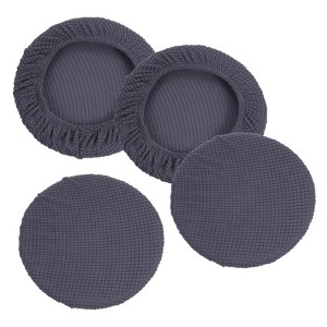 Unique Bargains 11" Round Washable Bar Stool Cover for Diameter 11"-16" Chair 4 Pcs - 1 of 4