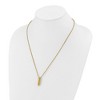 Chisel Stainless Steel Polished Yellow IP-plated Bullet Pendant on a 22" Cable Chain Necklace - 4 of 4