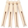 Juvale 50 Count Traditional Round Clothespins 4.3" Laundry Supplies Clothes Line Wood Clothes Pins - 4 of 4