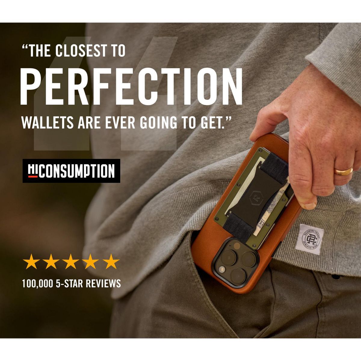 Ridge Wallet for Magsafe - Basecamp Orange - Cash Strap - thumbnail 10