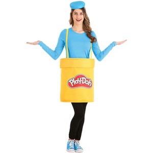 HalloweenCostumes.com Large   Play-Doh Costume for Adults, Red/Blue/Yellow - 1 of 4