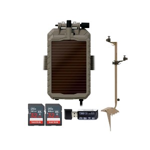 Stealth Cam Mounting Post for Camera& Solar Pak with 12V Solar Battery Pack 32GB Memory Cards and Card Reader - 1 of 4