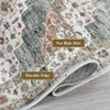 Vintage Washable Floral Medallion Large Rugs for Bedroom Living Room, Non Slip Retro Accent Floor Carpet for Home Office - 4 of 4