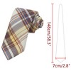 INSPIRE CHIC Plaid Woven Self-tied Striped Skinny Necktie 2.8" for College Graduation Campus 1 Pc - 2 of 4