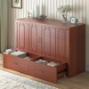 Mjkone Queen Murphy Bed with Mattress,Foldable Space-Saving Cube Cabinet Bed - 2 of 4