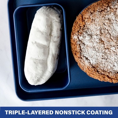 Blue Aluminum Nonstick Rectangular Loaf Pan