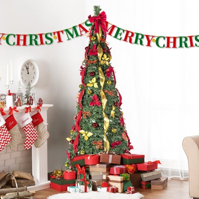 Mlmh & Kngwa 7.5FT Pop-Up Christmas Tree with UL Lights