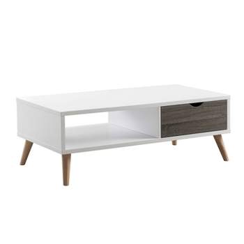 Barrios Transitional Coffee Table Distressed Gray/White - HOMES: Inside + Out