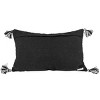 White with Black Tick Stripe 14X22 Hand Woven Filled Outdoor Pillow - Foreside Home & Garden - 3 of 4