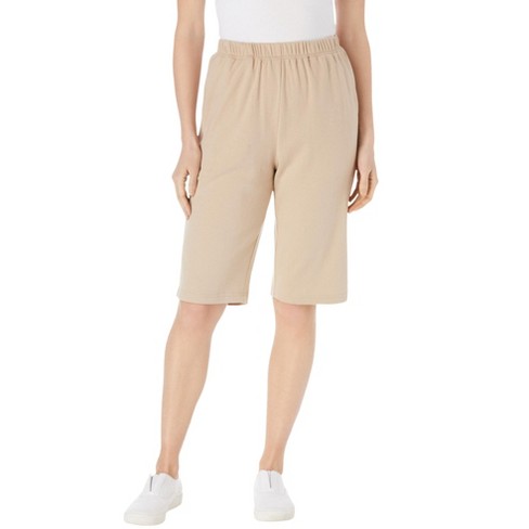 Woman Within Women s Plus Size 7 day Knit Bermuda Shorts 6x New Khaki Target