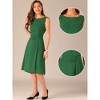 INSPIRE CHIC Women's Tie Waist Boat Neck Midi Sleeveless Work Dress - image 2 of 4