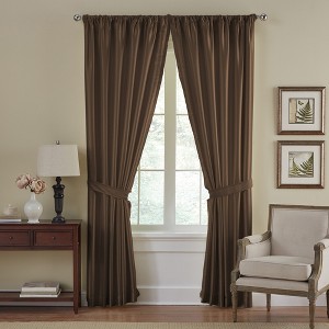 Elrene Versailles Faux Silk Room Darkening Single Window Curtain Panel - Elrene Home Fashions - 1 of 4