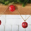 tag 80-inch Red Sleigh Bells Metal Garland Doorway Tabletop Wall Mantel Home Decoration Christmas Tree Decor - 2 of 2