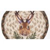 Earth Rugs Jackalope Portrait Round Large Coaster – 7"x7" Rustic Wildlife Farmhouse Accent - 2 of 3