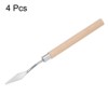 Unique Bargains Stainless Steel Wood Handle Flexible Polished Painting Knife 4 Pcs - 3 of 4