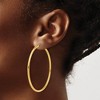 Black Bow Jewelry 2mm Round Hoop Earrings in 14k Yellow Gold, 51mm (2 Inch) - 4 of 4
