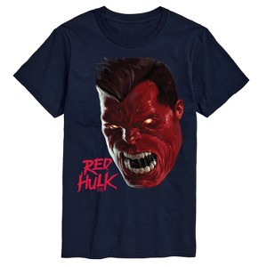 Men's - Marvel - Red Hulk Face Short Sleeve Graphic T-Shirt - 1 of 4