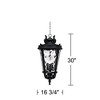 John Timberland Casa Marseille Rustic Outdoor Light Textured Black Scroll 30" Clear Hammered Glass Damp Rated for Post Exterior Barn Deck House Porch - 4 of 4