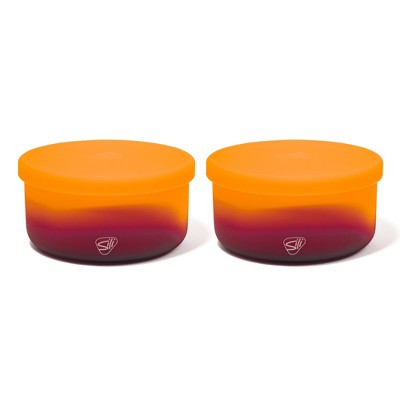 Silipint: Silicone 30oz Lidded Bowls: 2 Pack Sun Storm