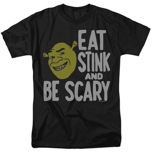 Shrek Eat, Stink, And Be Scary Adult T Shirt, Black - image 1 of 4