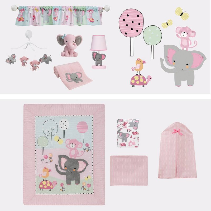 Bedtime Originals Twinkle Toes Elephant Plush - Pink, 4 of 5