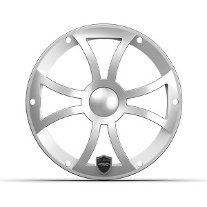 Wet Sounds REVO 8 FA XS-S GRILLE V3 - Silver XS Style Grille for REVO 8 Subwoofers - 1 of 2