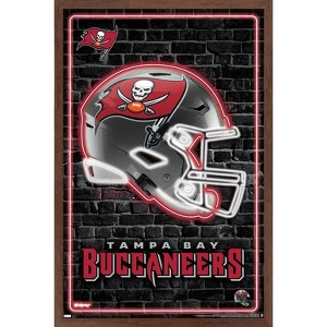 Trends International NFL Tampa Bay Buccaneers - Neon Helmet 23 Framed Wall Poster Prints - 1 of 4