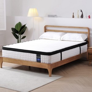 ELJGET Twin XL Mattress, 10 Inch Hybrid Mattress in a Box, Zoned Pressure Relief, Medium Firm Feel, Motion Isolation, Deep Sleep, White - 1 of 4