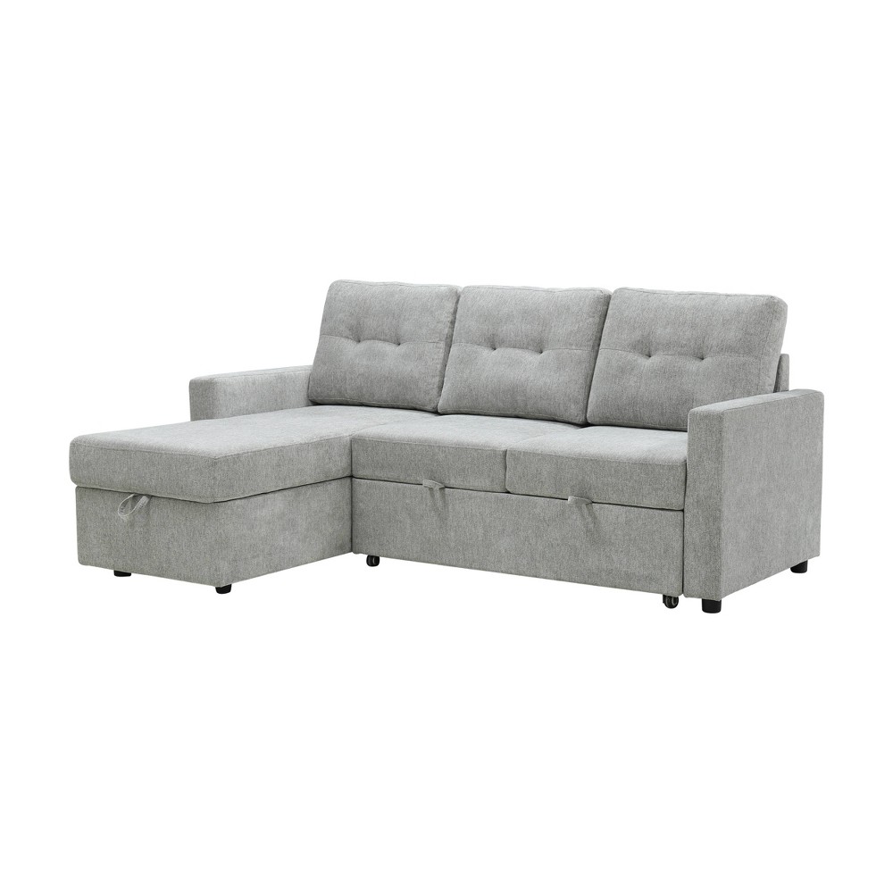Photos - Sofa Kyle Storage  Bed Reversible Sectional Light Gray - Abbyson Living