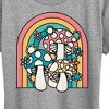 Women's - Instant Message - Retro Mushrooms Rainbow Short Sleeve Graphic T-Shirt - 2 of 4