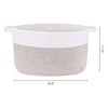 Unique Bargains Woven Handcrafted Cotton Rope Decorative Storage Basket 19" x 13.5" x 11" - 2 of 4
