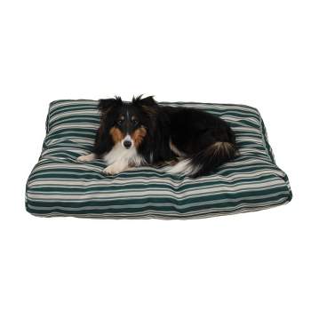 Carolina Pet Company Striped Faux Gusset Jamison Dog Bed - Green