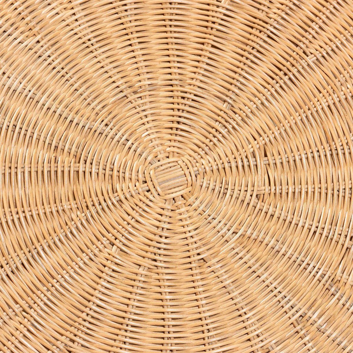 bali & pari Farrow Bohemian Braided Rattan Dining Table Light Honey - thumbnail 3