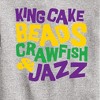Boys' - Instant Message - King Cake Beads Crawfish Jazz Graphic Long Sleeve Fleece Sweatshirt - 2 of 4