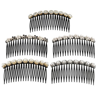 Cheap Crystal U Shape Hair Styling Comb Bowknot Invisible Extra