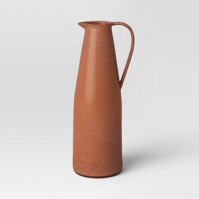 14" Ceramic Harvest Handled Vase Rust - Threshold™