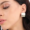 SOHI Women's California Gold Dented Textured Square Stud Earrings - 4 of 4