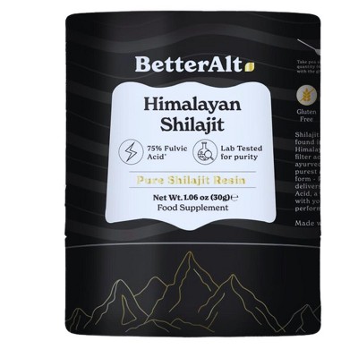 BetterAlt Pure Himalayan Shilajit Resin Food Supplement | Energy Boost & Immune Support | Boost Stamina - (30 Gummies)