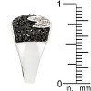 Slickblue Women's 0.8 Ct. Cocktail Black & White Tulip Ring, Pave Setting, Silvertone Finish, Size 5-10 - 4 of 4