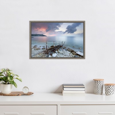 Path to the Light Gray Framed Canvas Wall Art
