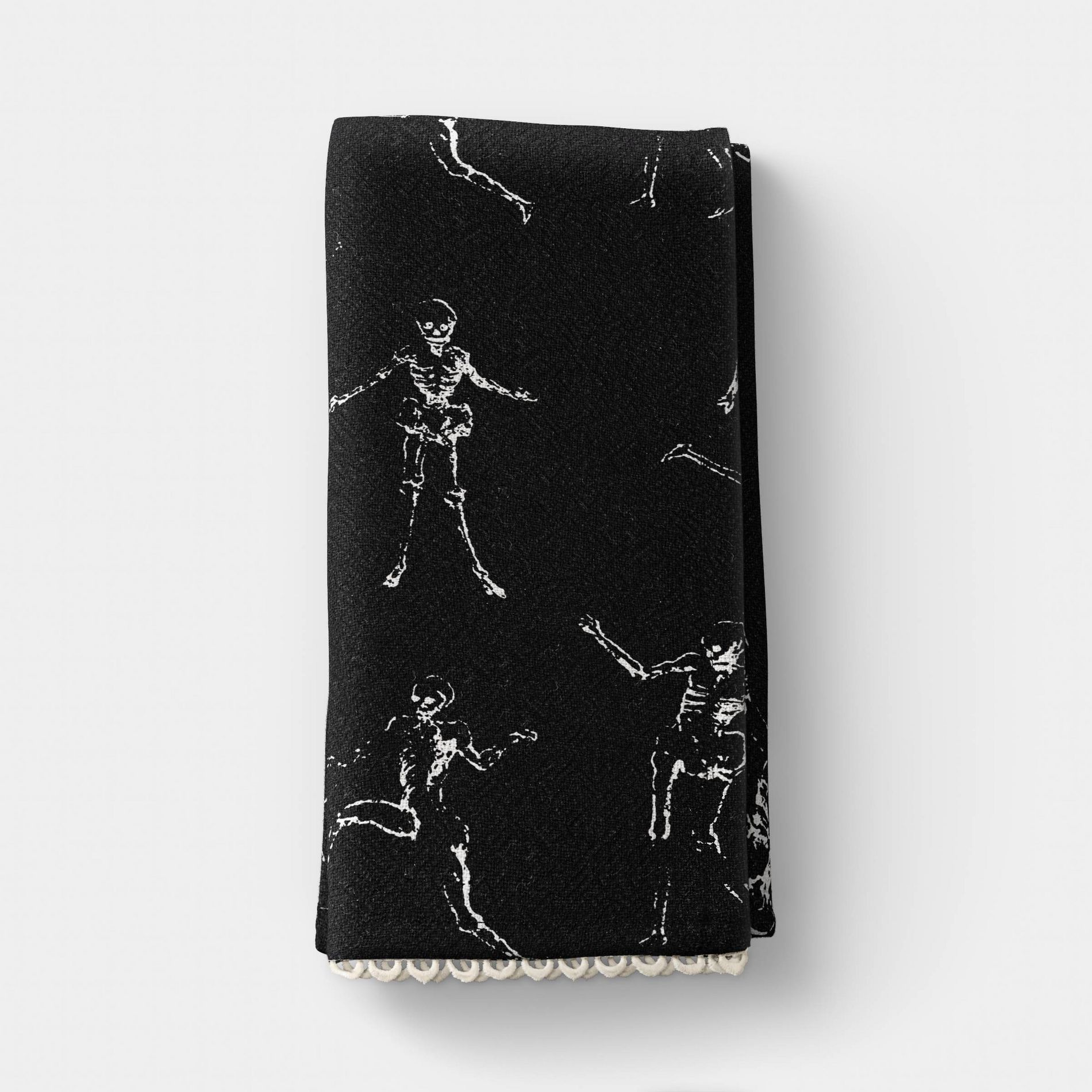 Halloween Skeleton Kitchen Towel Black - Threshold™
