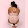 Curvy Couture Women's Plus Size No Show Lace Bodysuit - 4 of 4